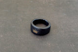 טבעת כתר- שחור מט - Rotem Tal
